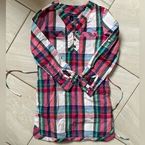 Girls Tommy Hilfiger shirt dress checkers size 7